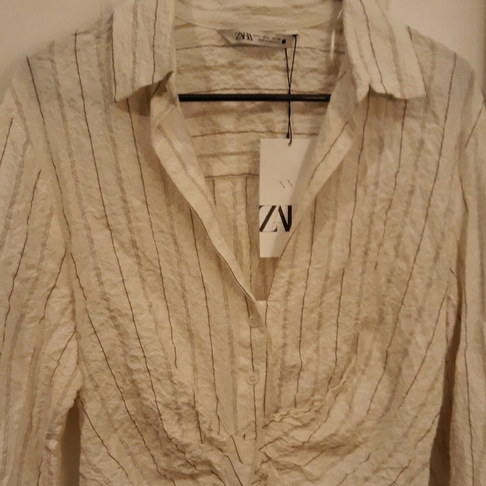 Zara asymmetrical dress blouse